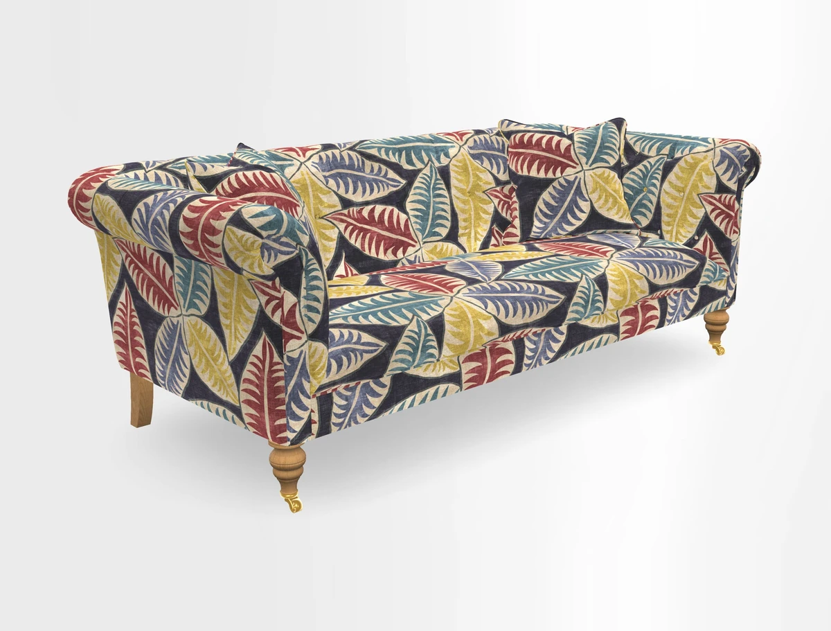 Arncliffe 3 Seater Sofa in Traditional Vintage Velvet Olive