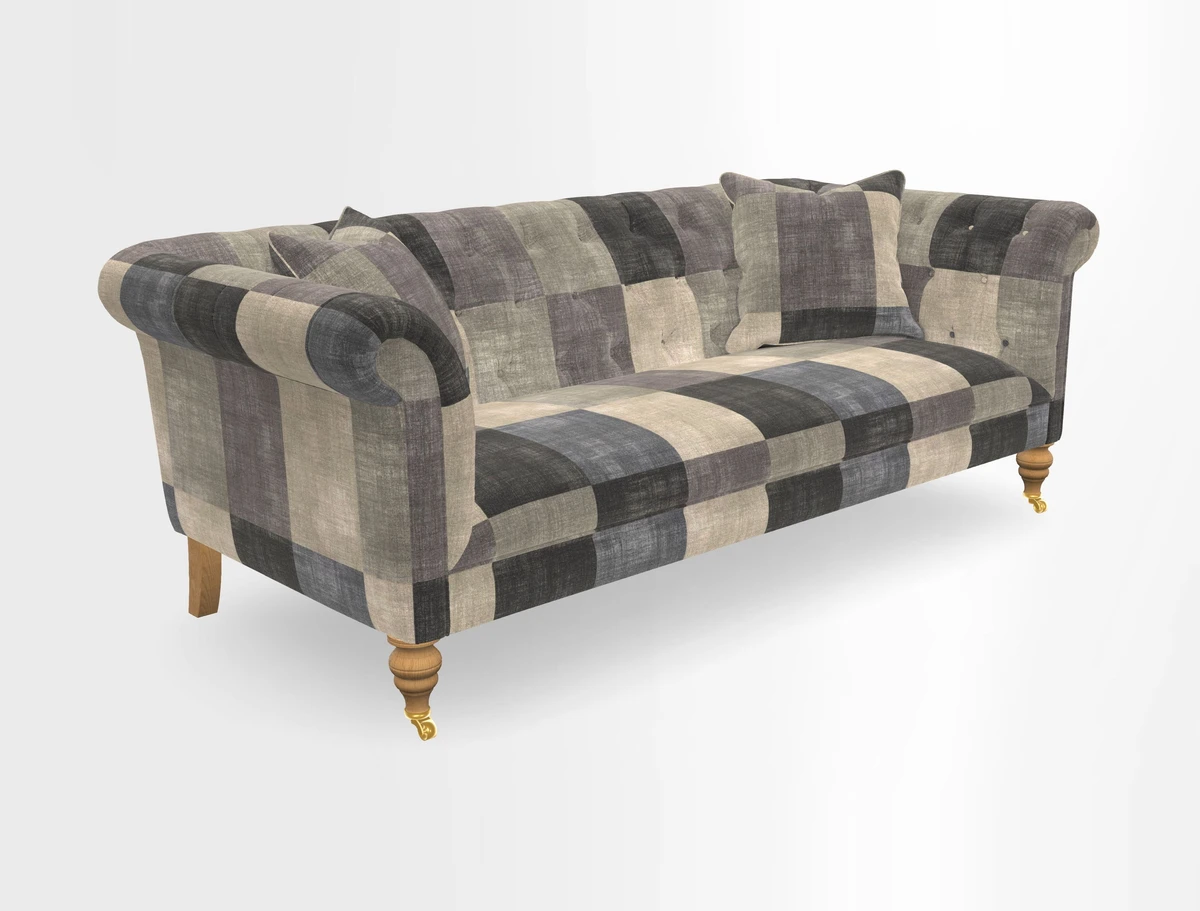 Arncliffe 3 Seater Sofa in Traditional Vintage Velvet Olive