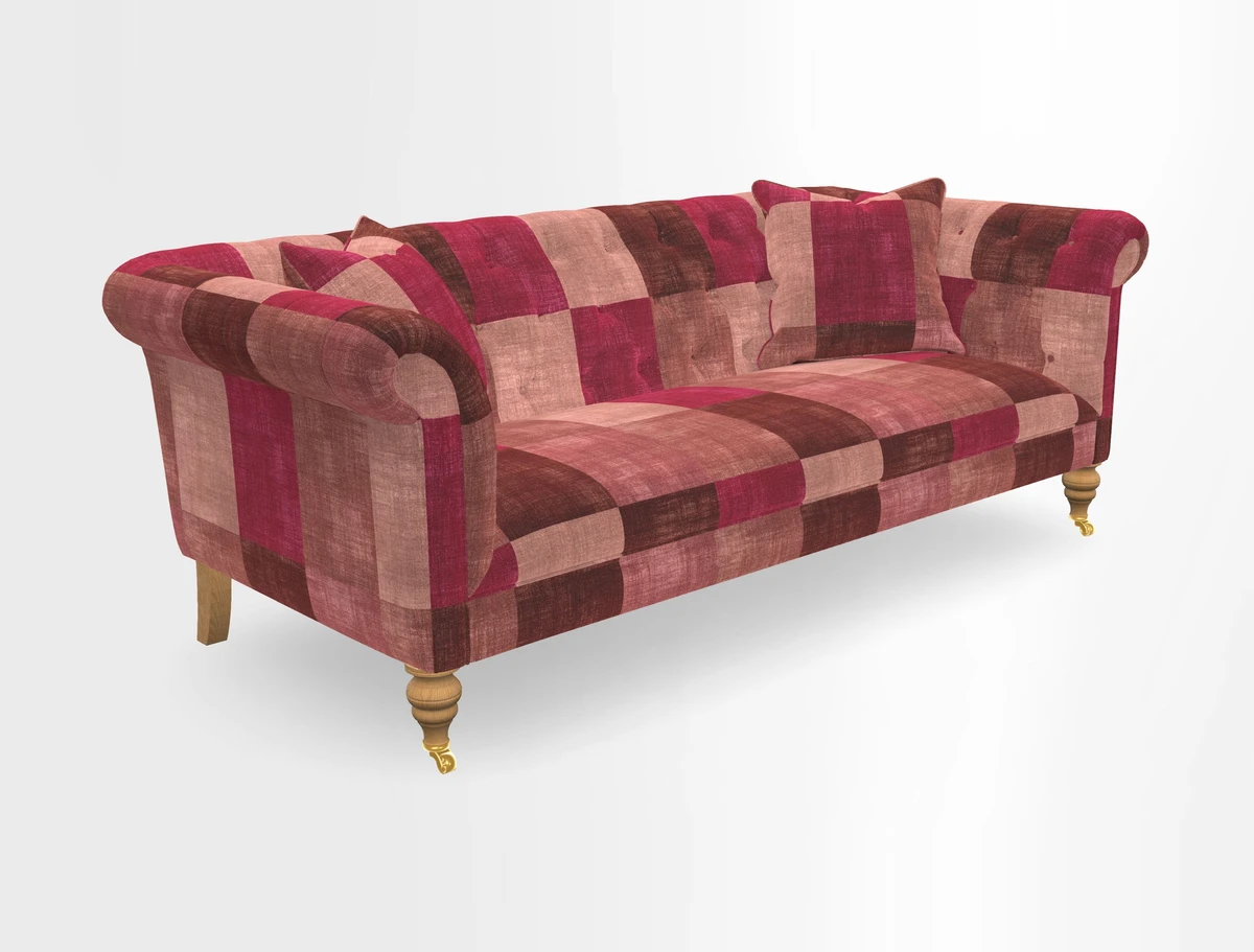 Arncliffe 3 Seater Sofa in Traditional Vintage Velvet Olive