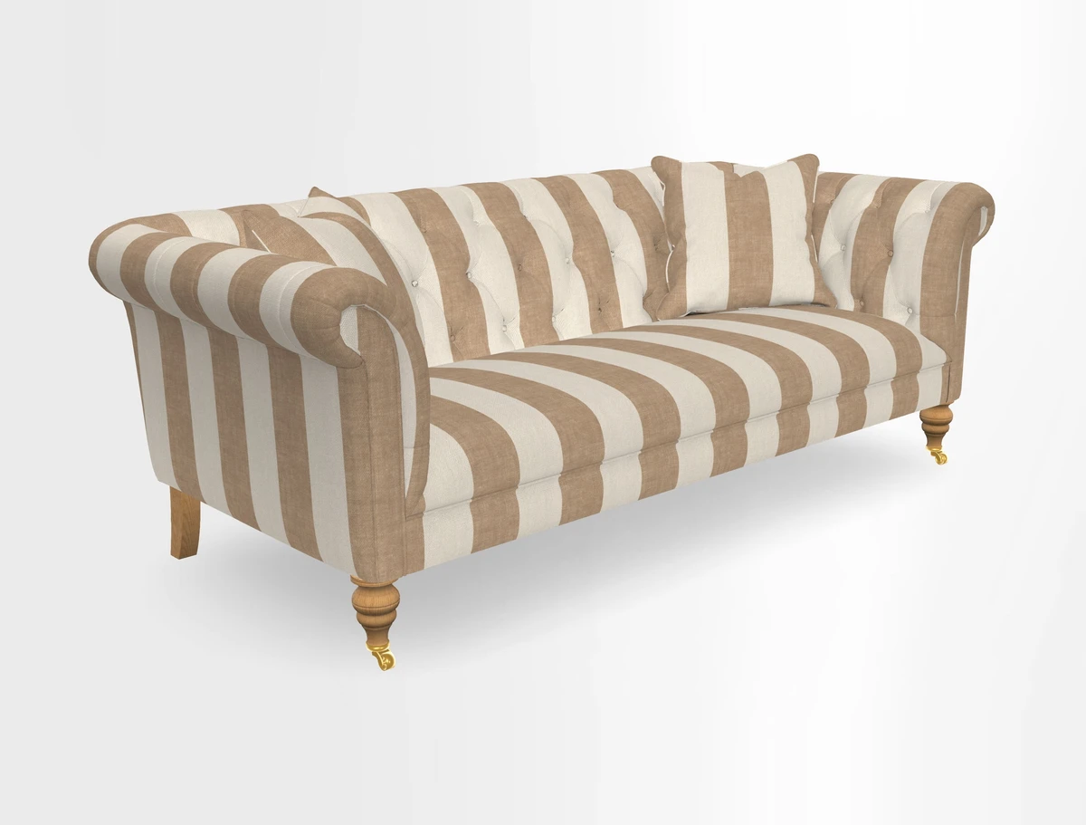 Arncliffe 3 Seater Sofa in Traditional Vintage Velvet Olive