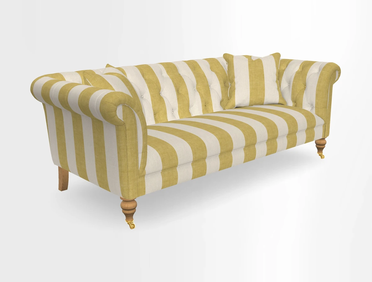 Arncliffe 3 Seater Sofa in Traditional Vintage Velvet Olive