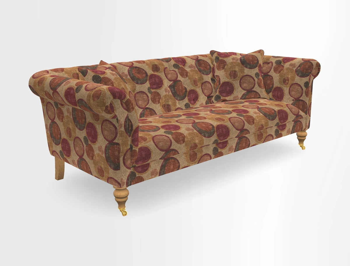 Arncliffe 3 Seater Sofa in Traditional Vintage Velvet Olive