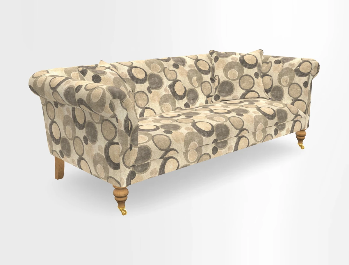Arncliffe 3 Seater Sofa in Traditional Vintage Velvet Olive
