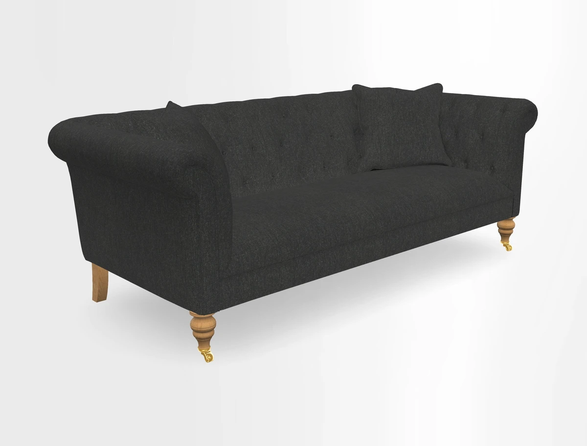 Arncliffe 3 Seater Sofa in Traditional Vintage Velvet Olive