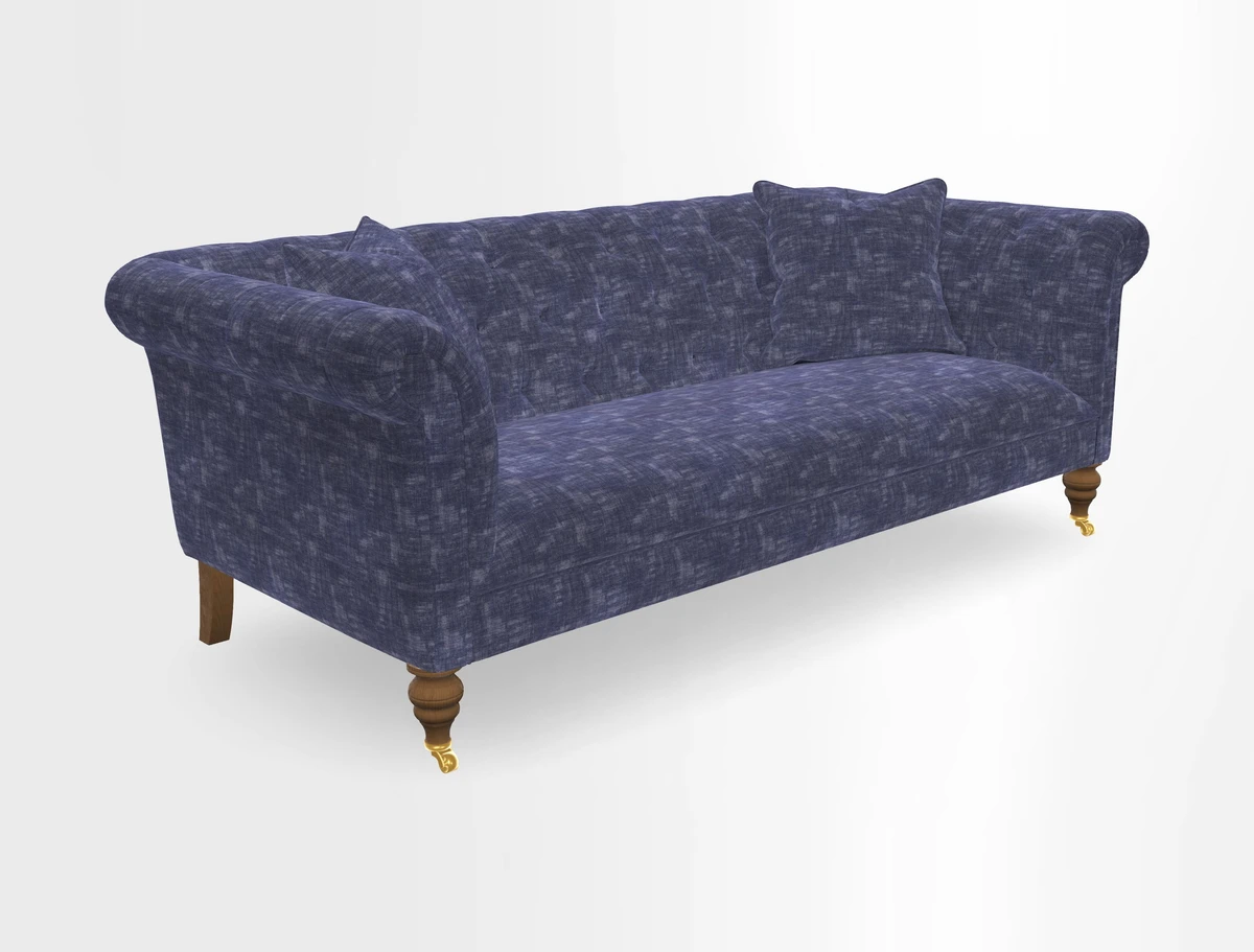 Arncliffe 3 Seater Sofa in Traditional Vintage Velvet Olive