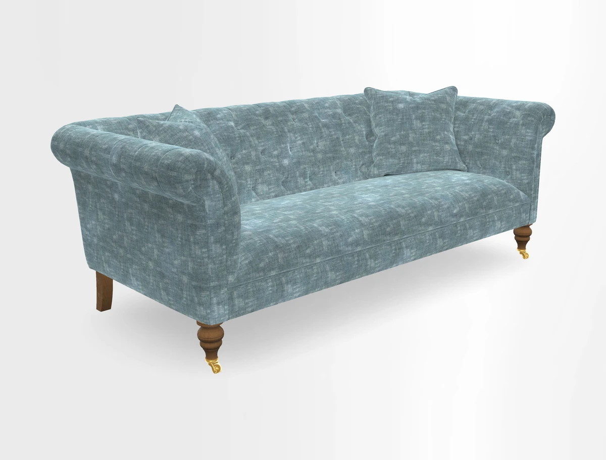 Arncliffe 3 Seater Sofa in Traditional Vintage Velvet Olive