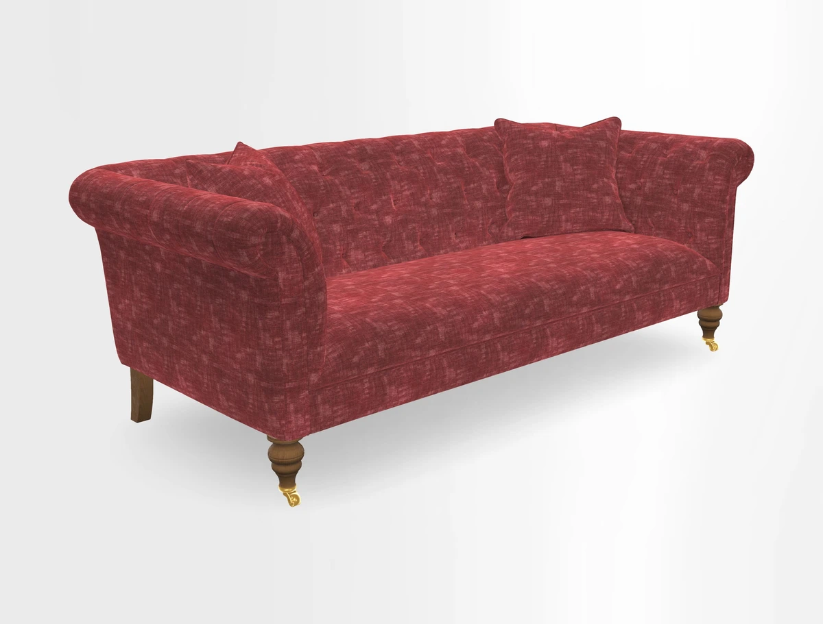 Arncliffe 3 Seater Sofa in Traditional Vintage Velvet Olive