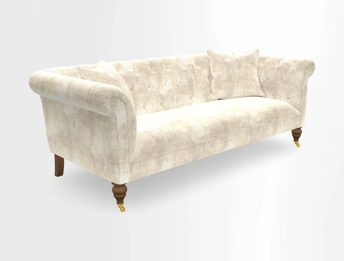 Arncliffe 3 Seater Sofa in Traditional Vintage Velvet Olive