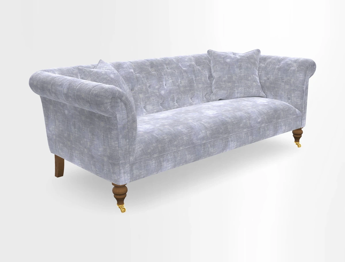 Arncliffe 3 Seater Sofa in Traditional Vintage Velvet Olive