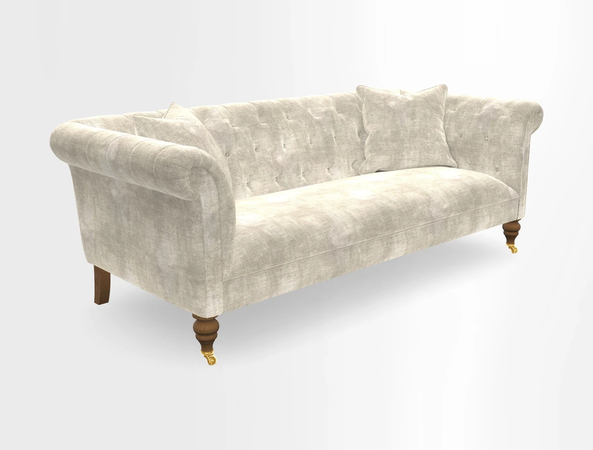 Arncliffe 3 Seater Sofa in Traditional Vintage Velvet Olive