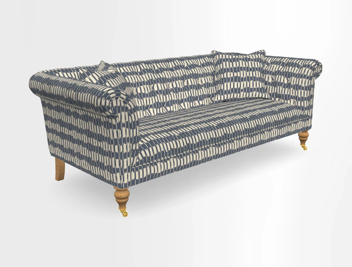 Arncliffe 3 Seater Sofa in Traditional Vintage Velvet Olive