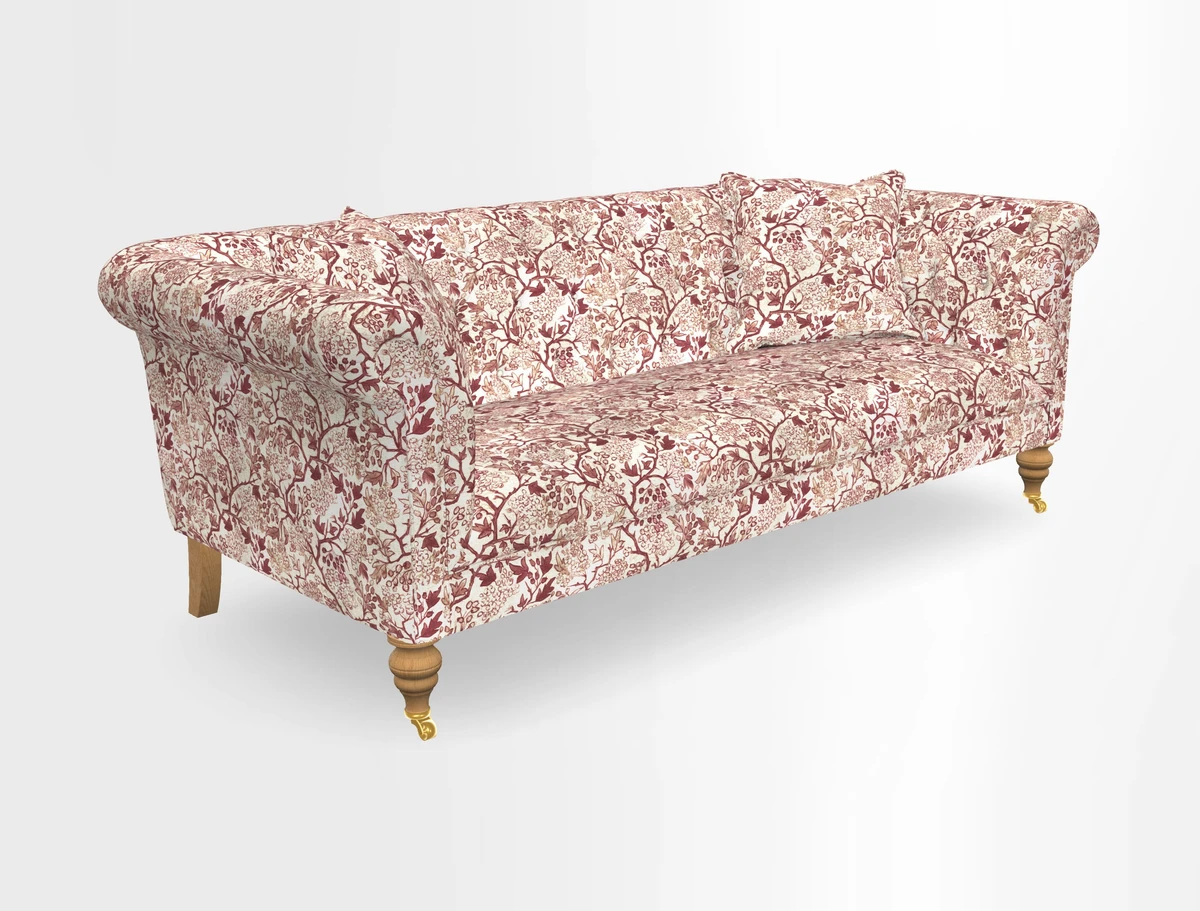 Arncliffe 3 Seater Sofa in Traditional Vintage Velvet Olive