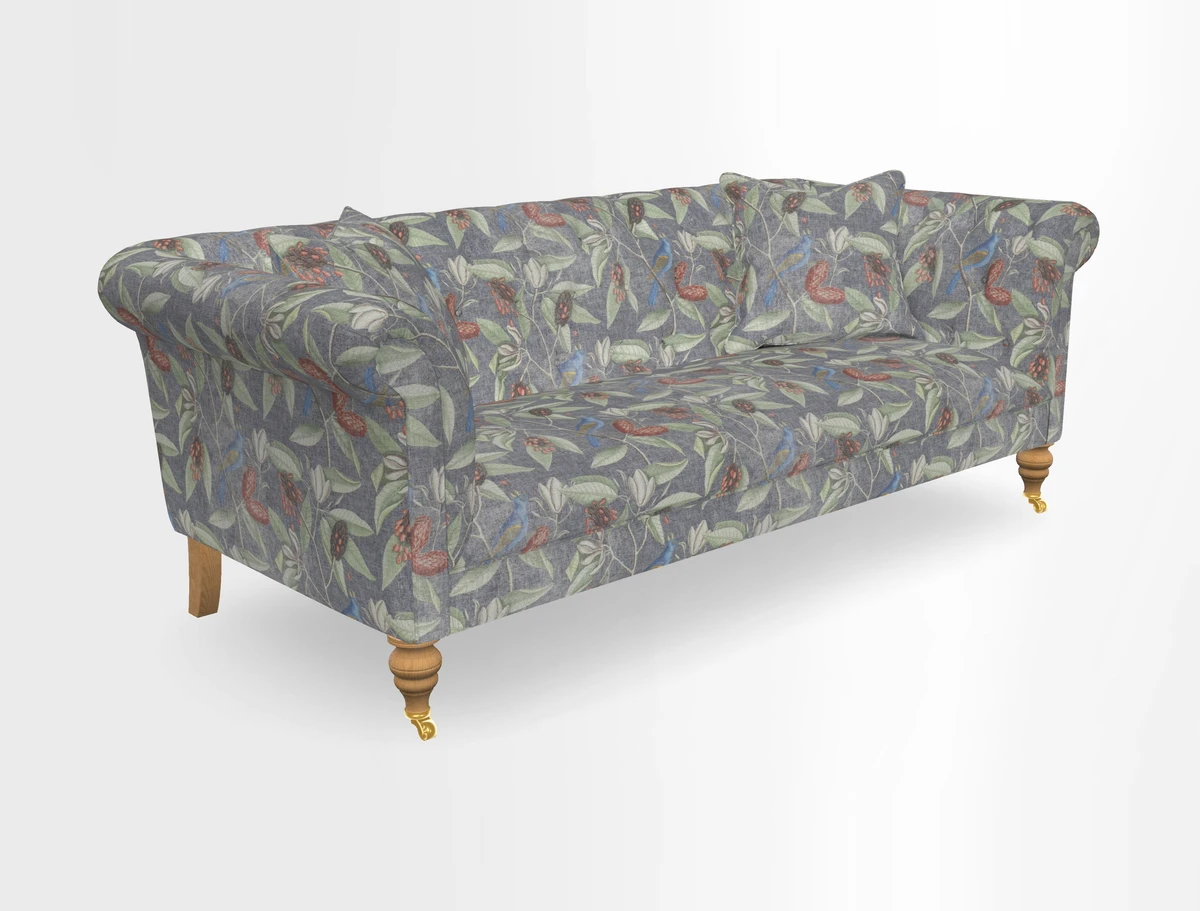 Arncliffe 3 Seater Sofa in Traditional Vintage Velvet Olive