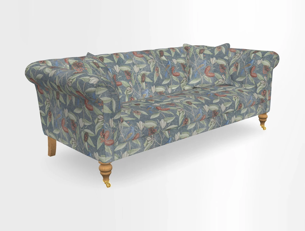Arncliffe 3 Seater Sofa in Traditional Vintage Velvet Olive