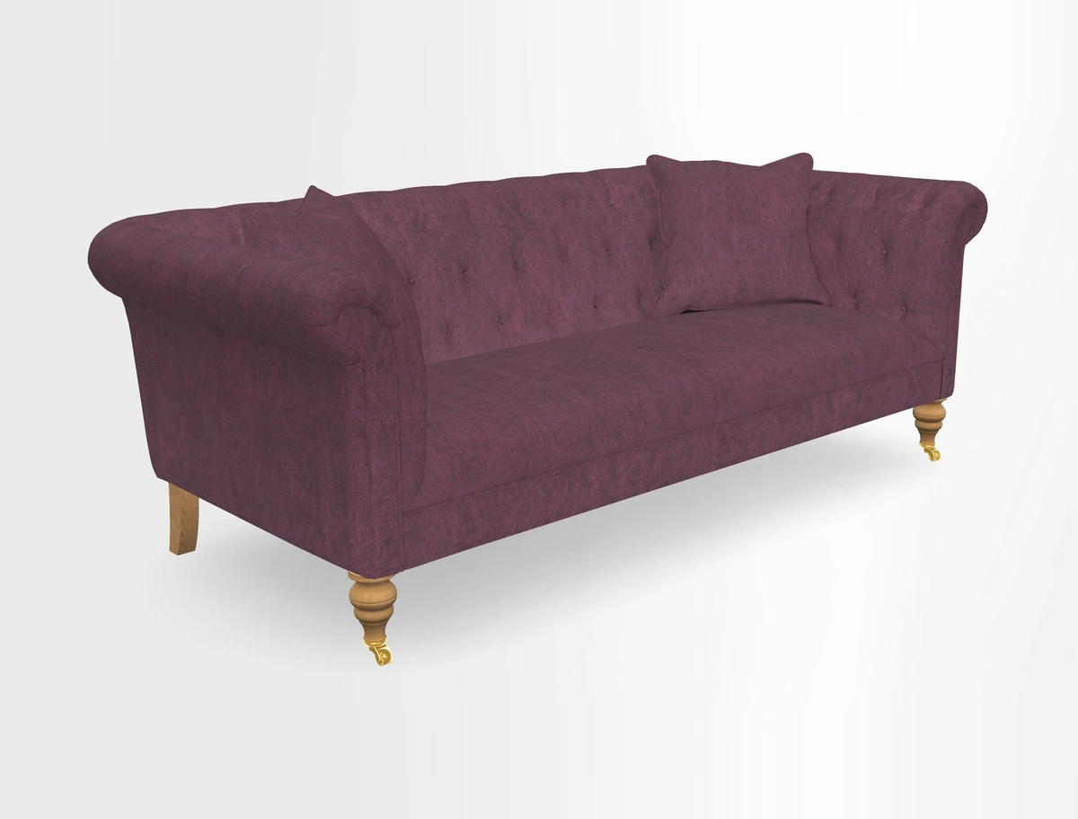 Arncliffe 3 Seater Sofa in Traditional Vintage Velvet Olive