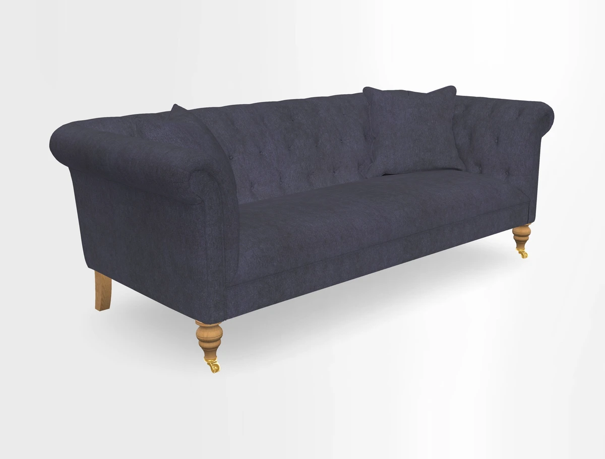 Arncliffe 3 Seater Sofa in Traditional Vintage Velvet Olive