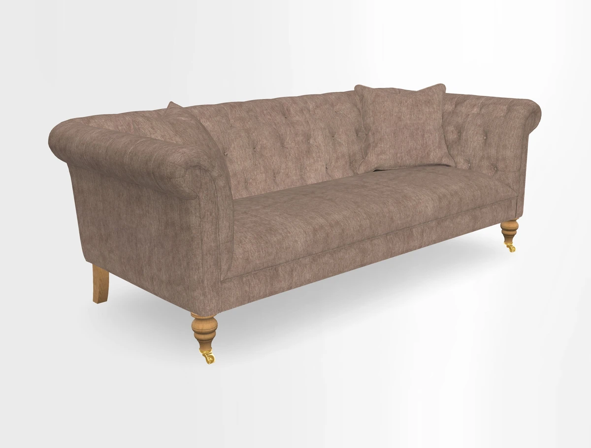 Arncliffe 3 Seater Sofa in Traditional Vintage Velvet Olive