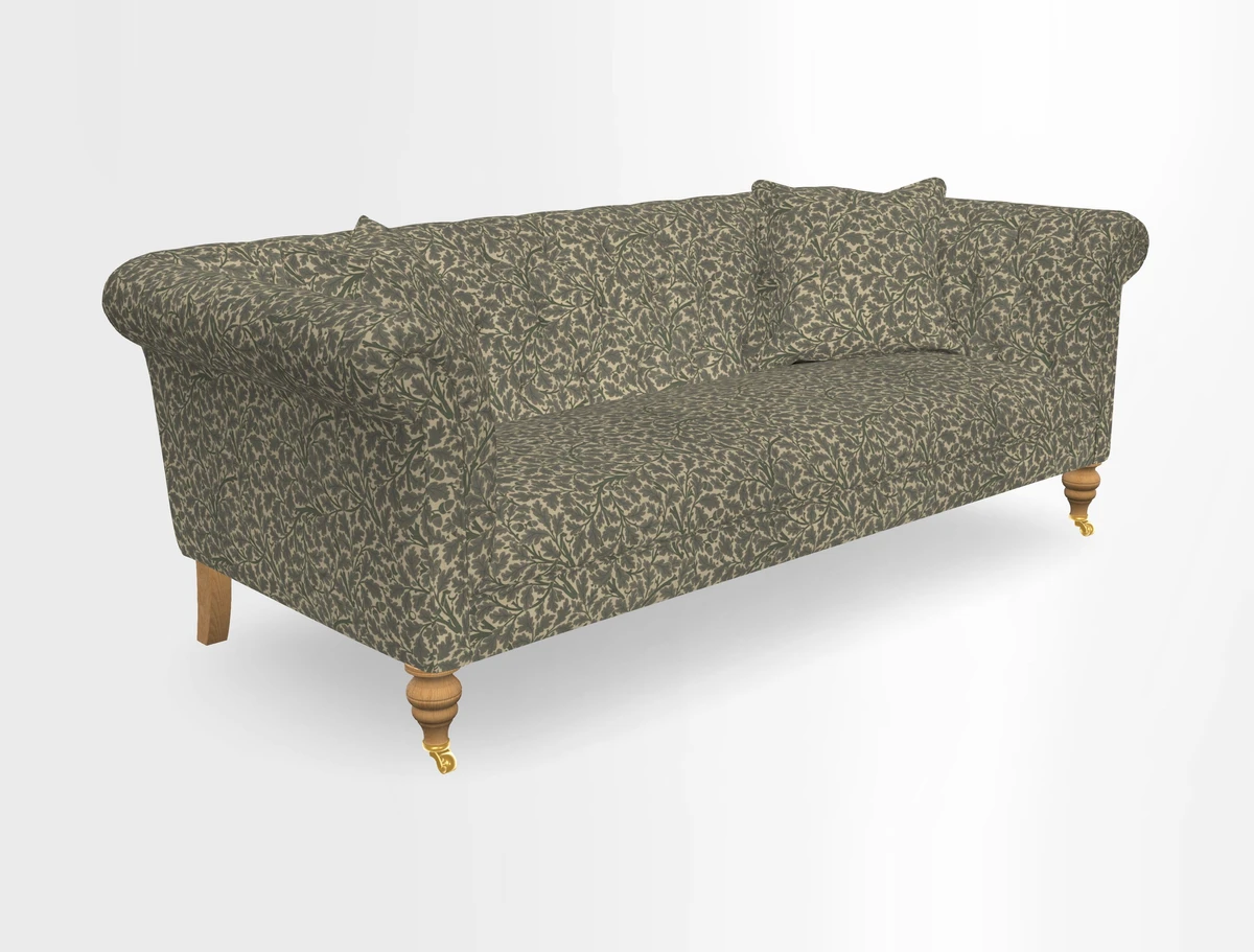 Arncliffe 3 Seater Sofa in Traditional Vintage Velvet Olive