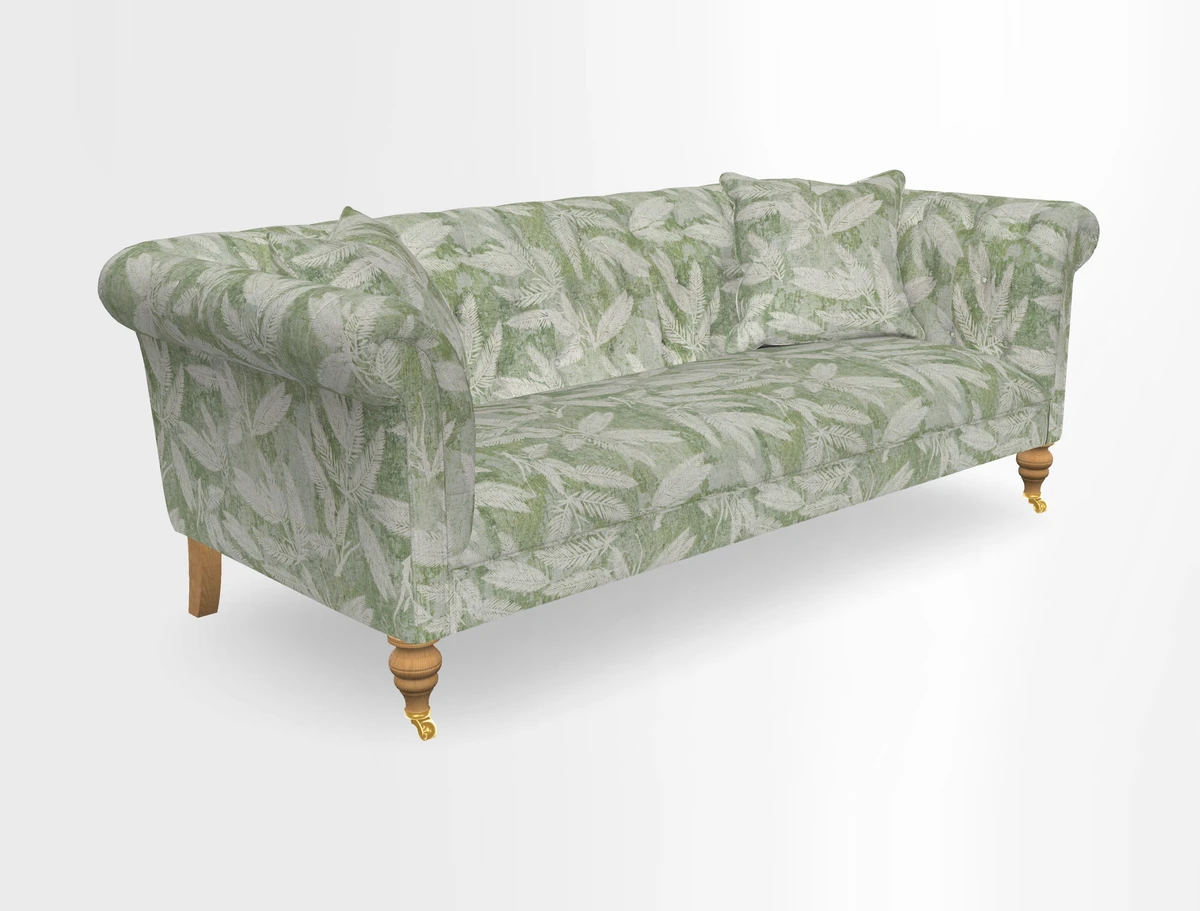 Arncliffe 3 Seater Sofa in Traditional Vintage Velvet Olive