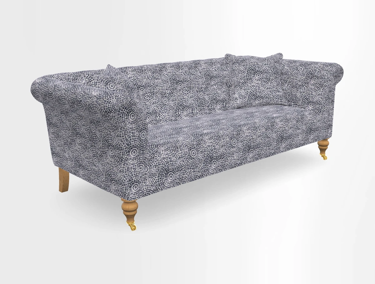 Arncliffe 3 Seater Sofa in Traditional Vintage Velvet Olive