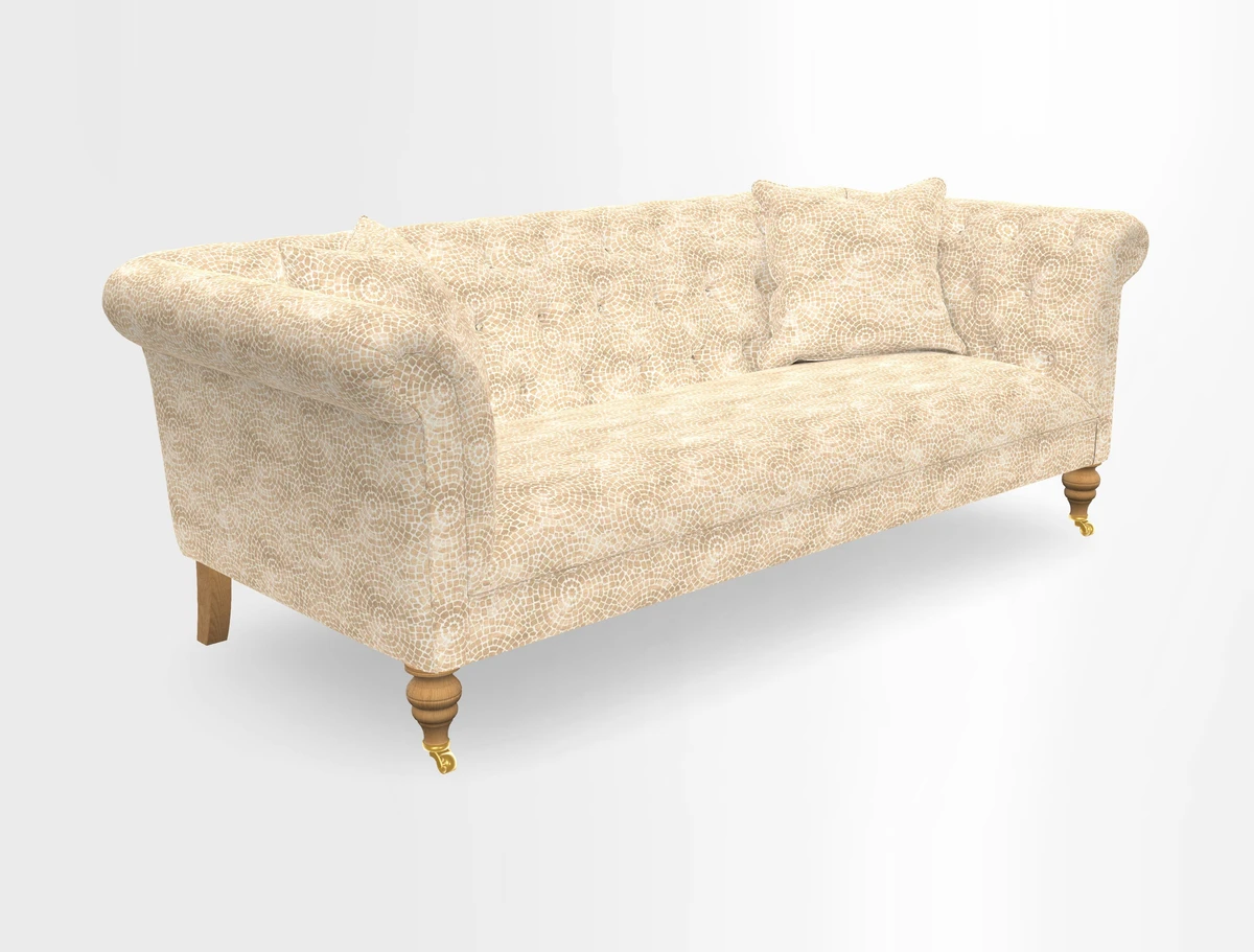 Arncliffe 3 Seater Sofa in Traditional Vintage Velvet Olive