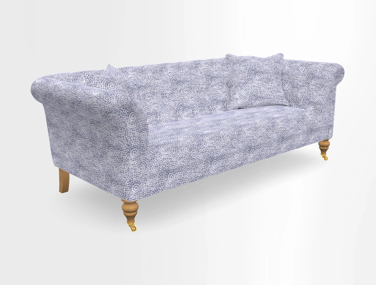 Arncliffe 3 Seater Sofa in Traditional Vintage Velvet Olive