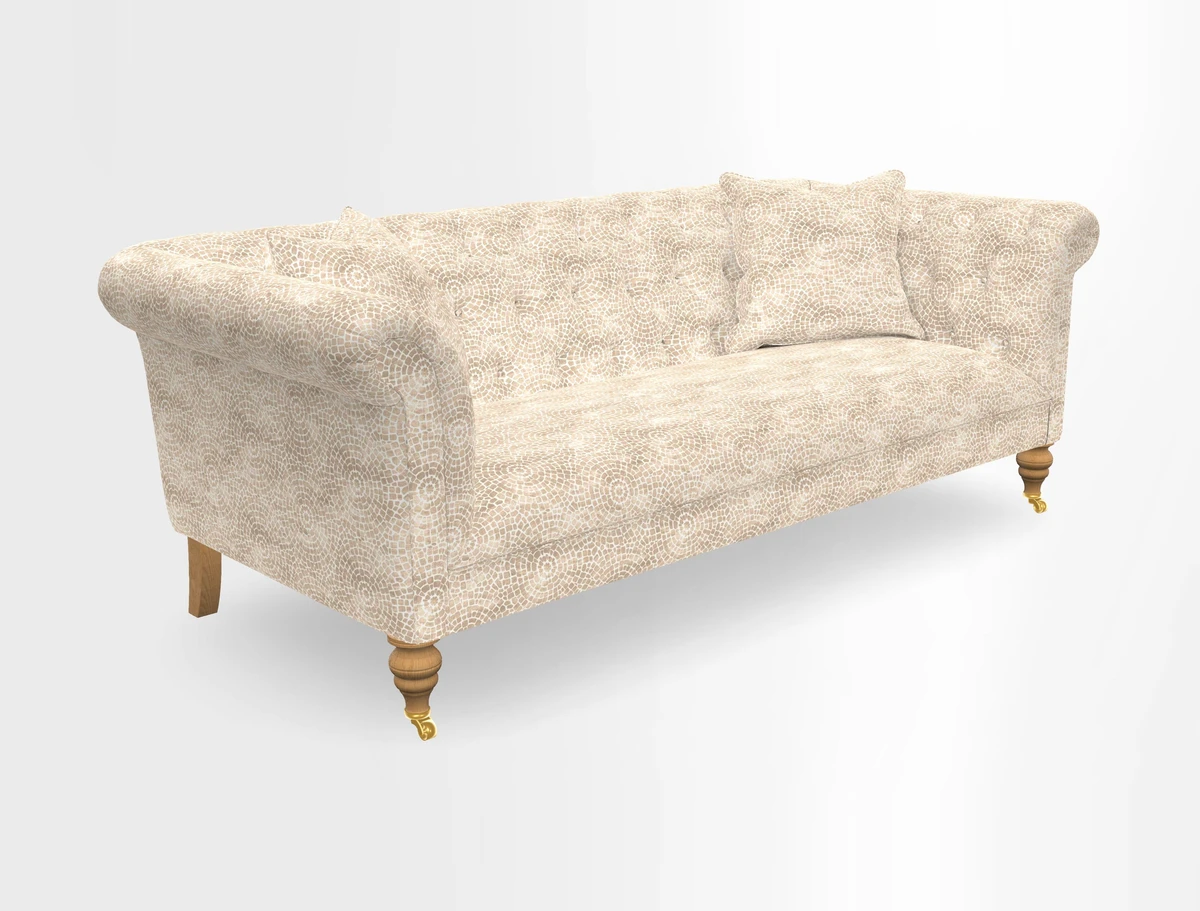 Arncliffe 3 Seater Sofa in Traditional Vintage Velvet Olive