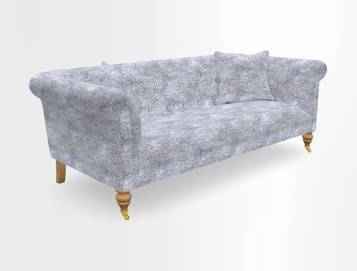 Arncliffe 3 Seater Sofa in Traditional Vintage Velvet Olive