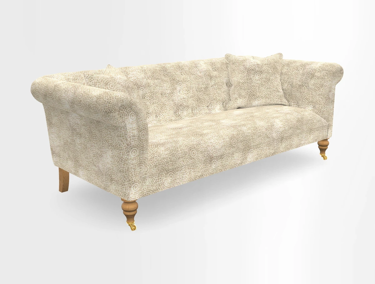 Arncliffe 3 Seater Sofa in Traditional Vintage Velvet Olive