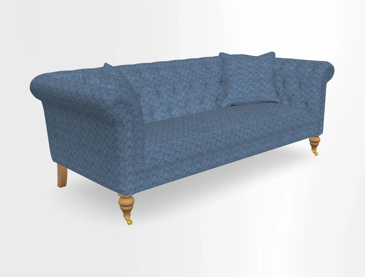 Arncliffe 3 Seater Sofa in Traditional Vintage Velvet Olive