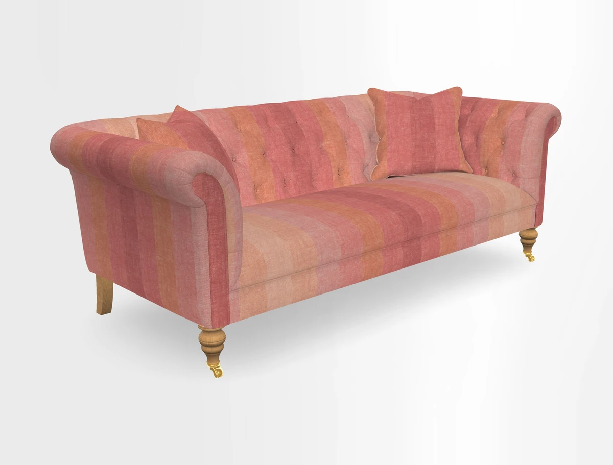 Arncliffe 3 Seater Sofa in Traditional Vintage Velvet Olive