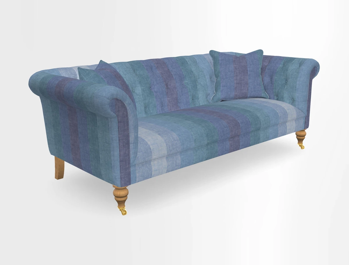 Arncliffe 3 Seater Sofa in Traditional Vintage Velvet Olive