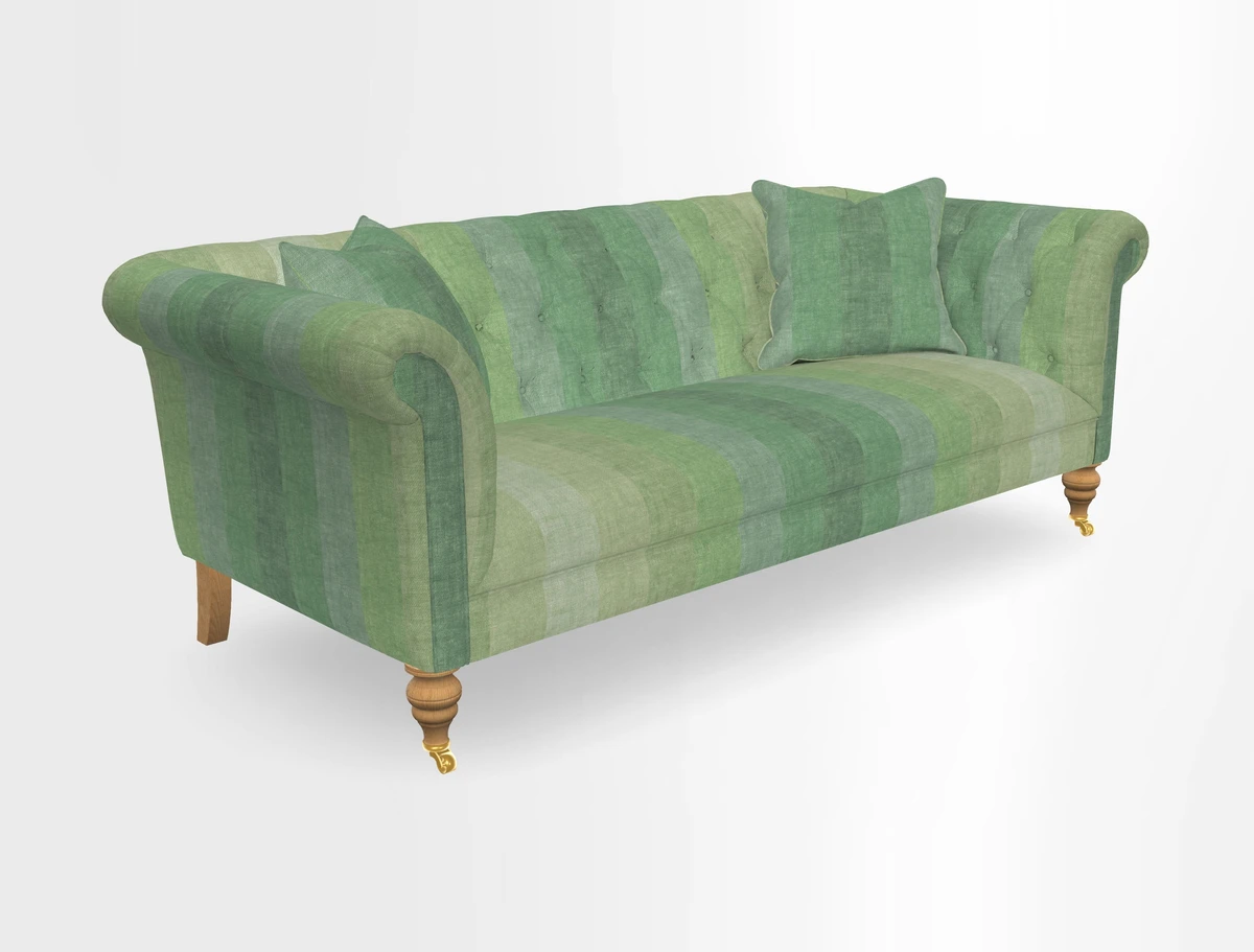 Arncliffe 3 Seater Sofa in Traditional Vintage Velvet Olive