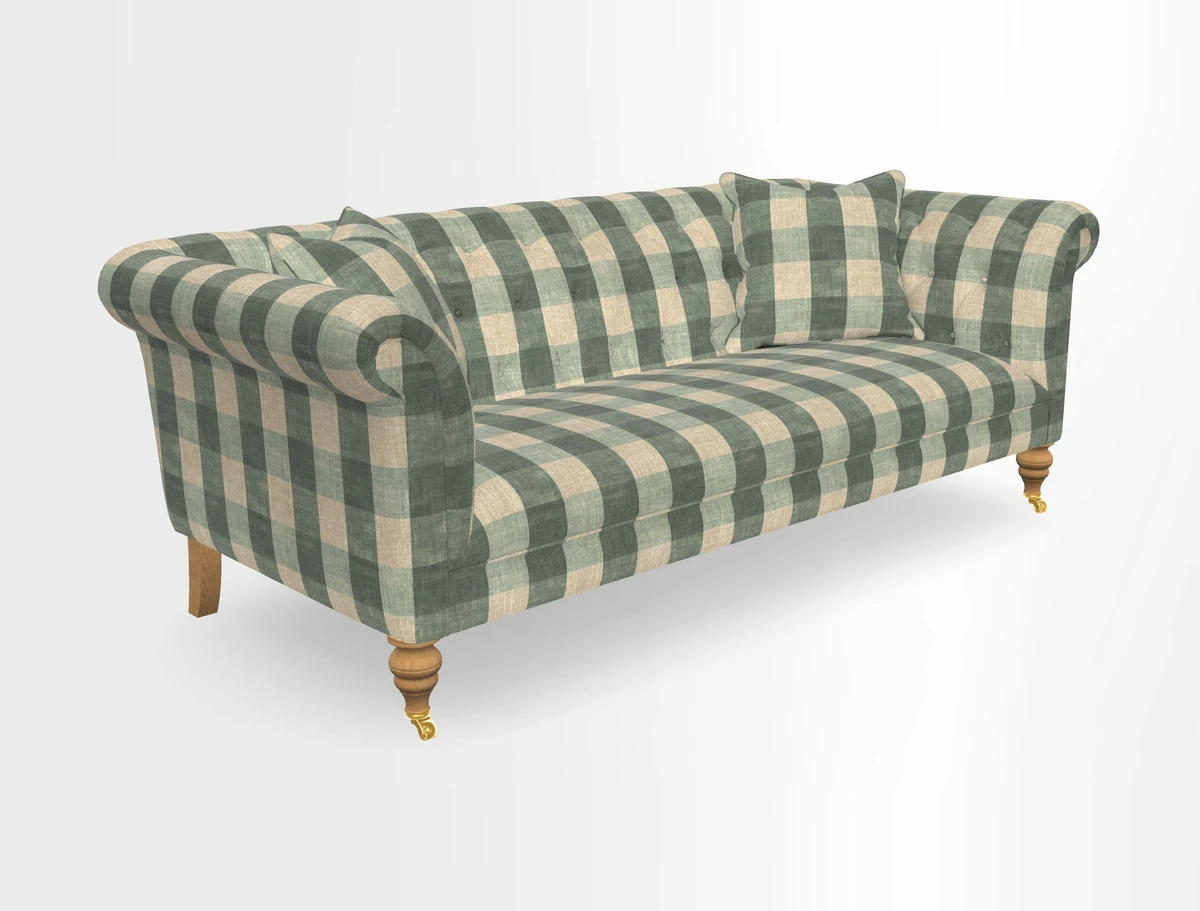 Arncliffe 3 Seater Sofa in Traditional Vintage Velvet Olive