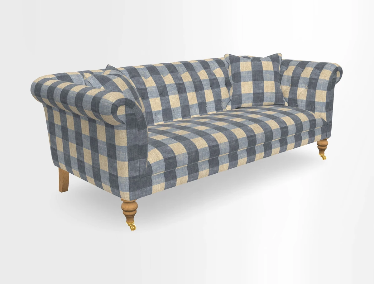 Arncliffe 3 Seater Sofa in Traditional Vintage Velvet Olive