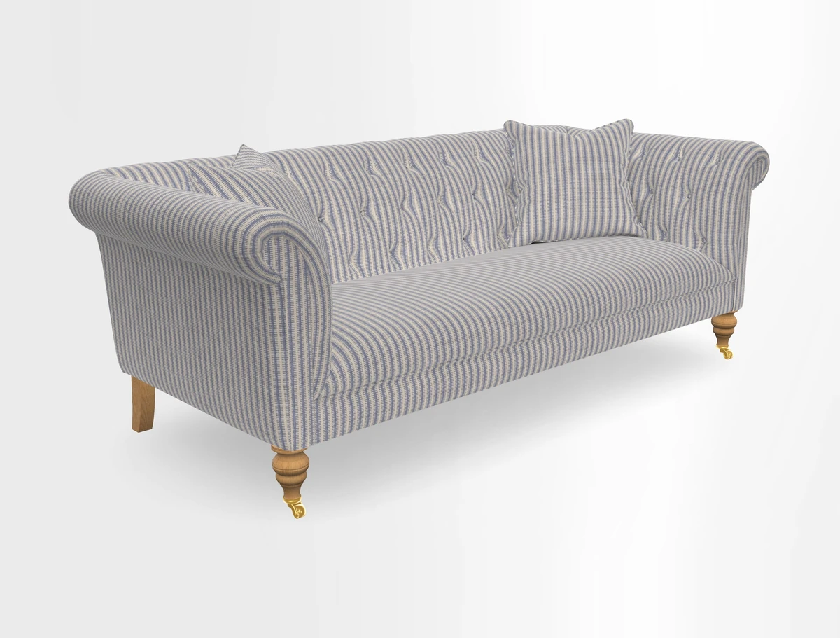Arncliffe 3 Seater Sofa in Traditional Vintage Velvet Olive