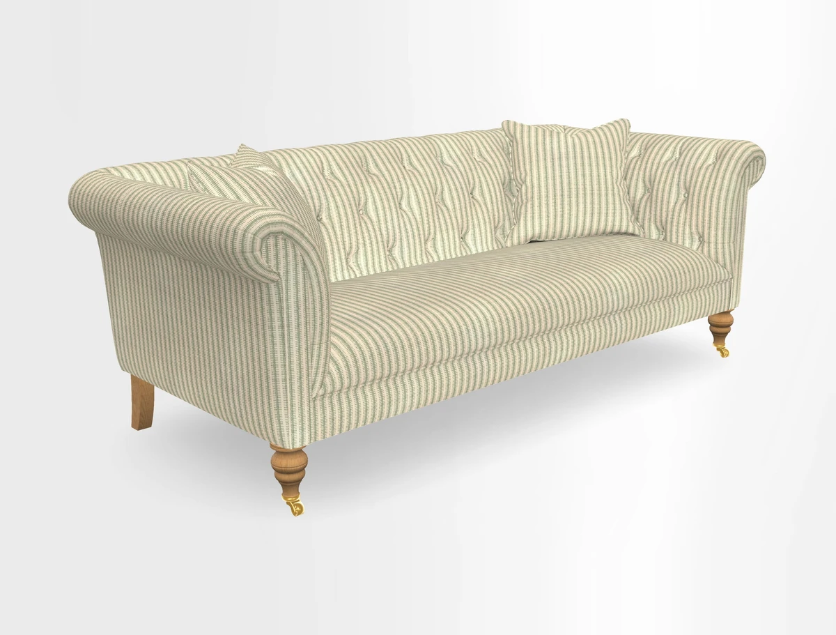 Arncliffe 3 Seater Sofa in Traditional Vintage Velvet Olive