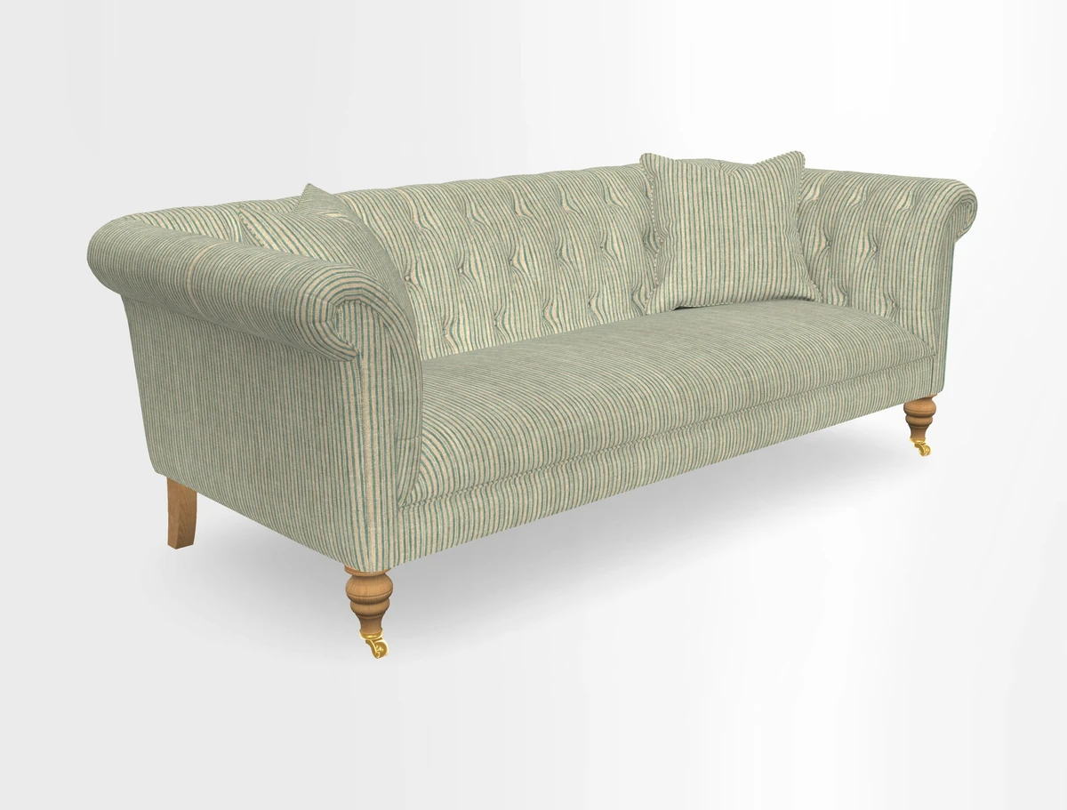 Arncliffe 3 Seater Sofa in Traditional Vintage Velvet Olive