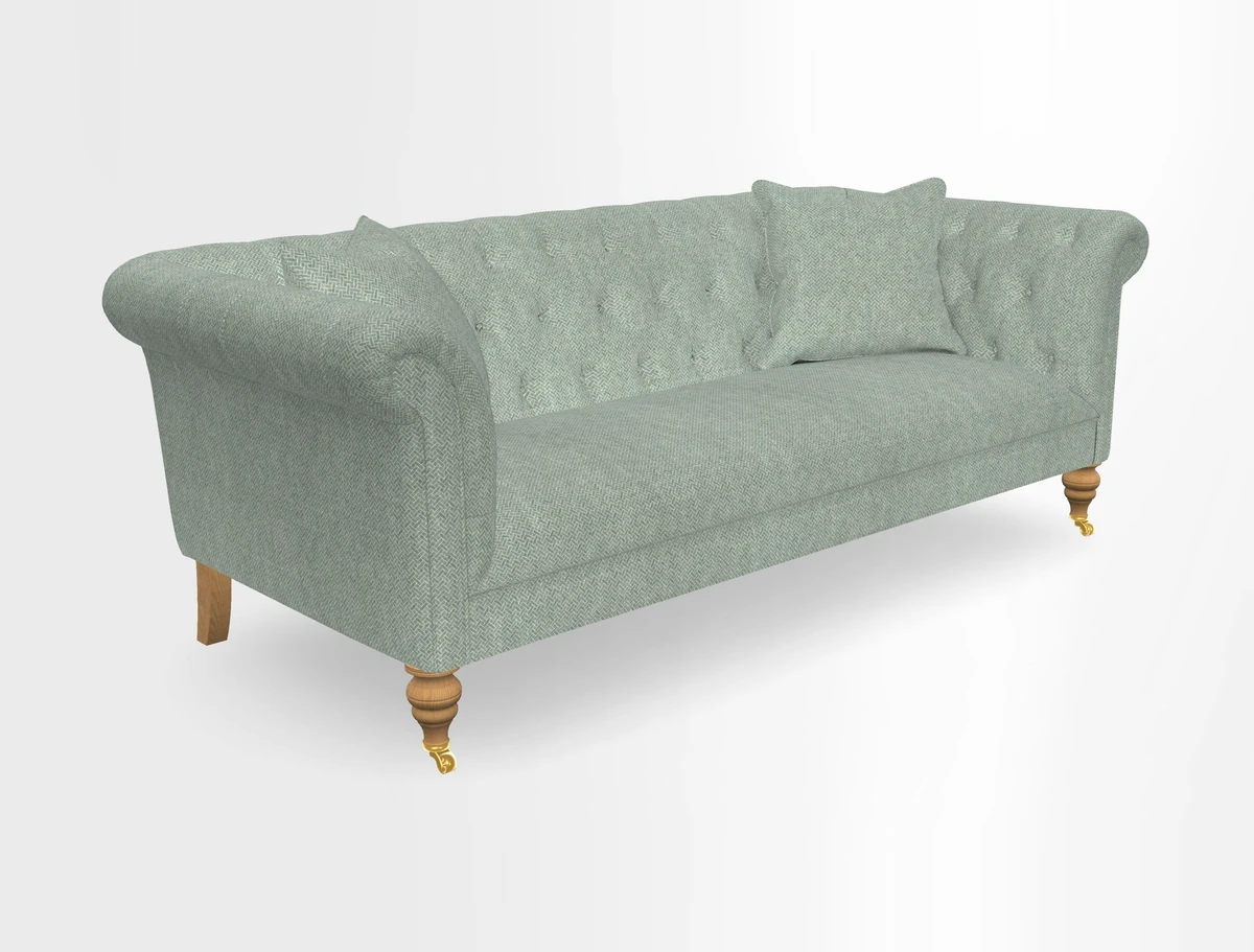 Arncliffe 3 Seater Sofa in Traditional Vintage Velvet Olive