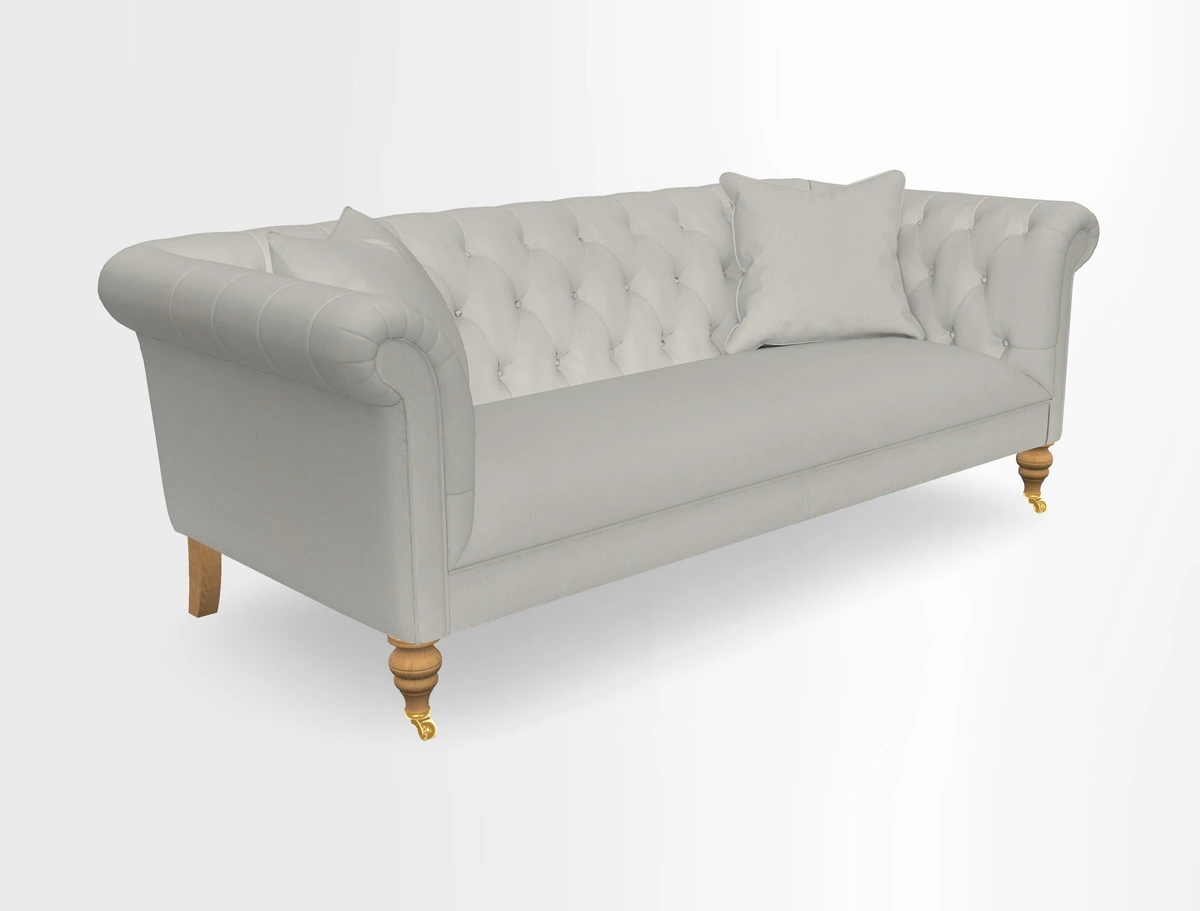 Arncliffe 3 Seater Sofa in Traditional Vintage Velvet Olive