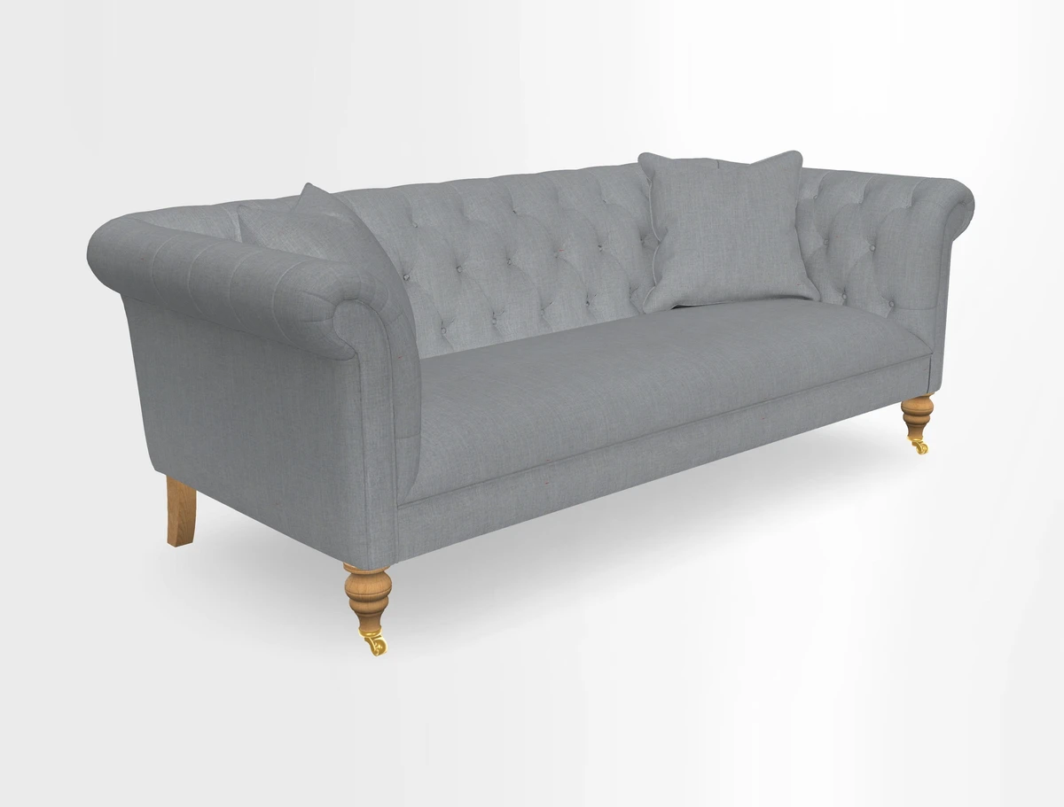 Arncliffe 3 Seater Sofa in Traditional Vintage Velvet Olive