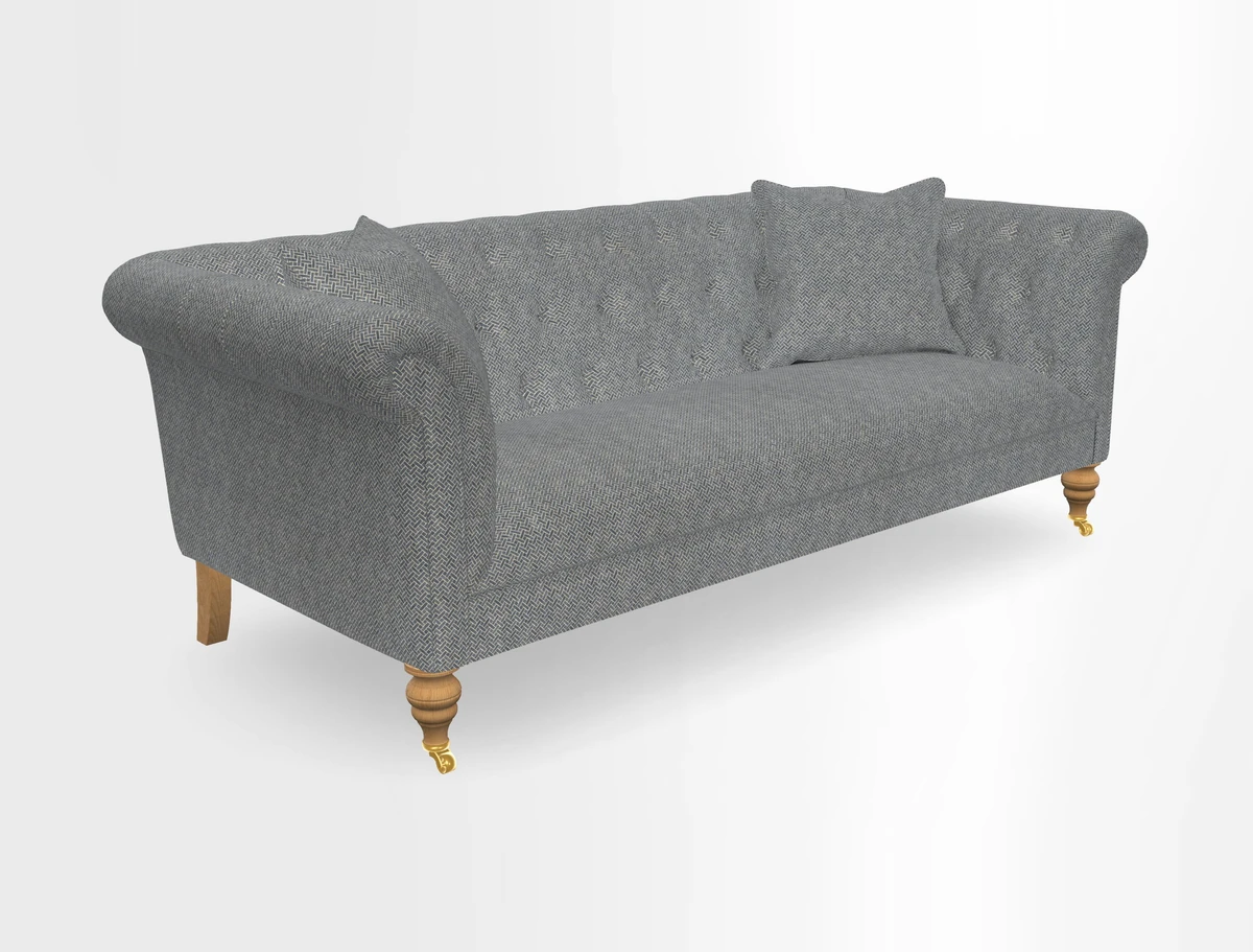 Arncliffe 3 Seater Sofa in Traditional Vintage Velvet Olive