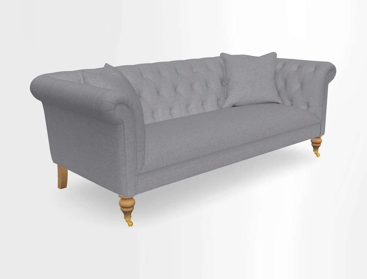 Arncliffe 3 Seater Sofa in Traditional Vintage Velvet Olive