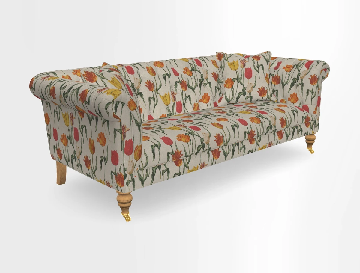 Arncliffe 3 Seater Sofa in Traditional Vintage Velvet Olive