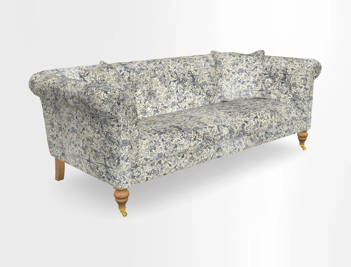 Arncliffe 3 Seater Sofa in Traditional Vintage Velvet Olive