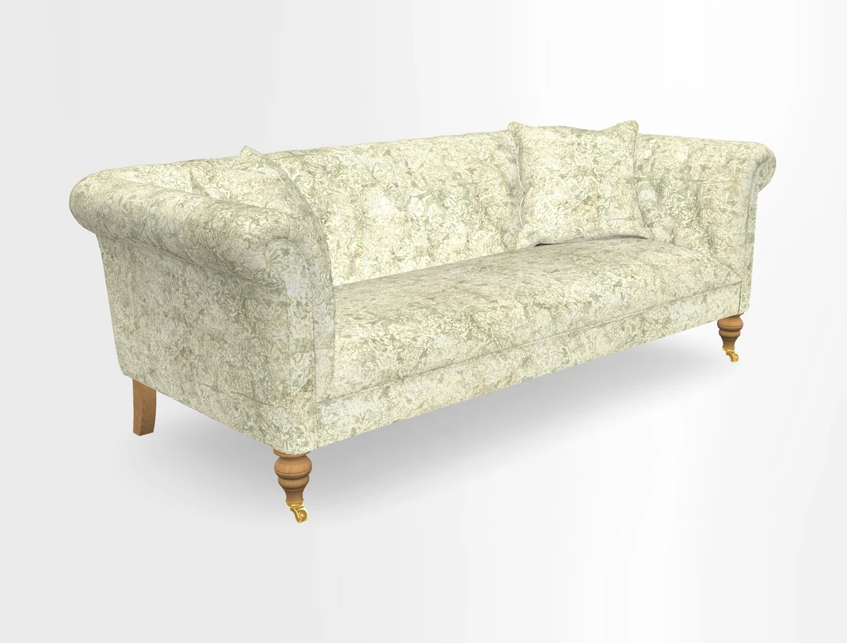 Arncliffe 3 Seater Sofa in Traditional Vintage Velvet Olive