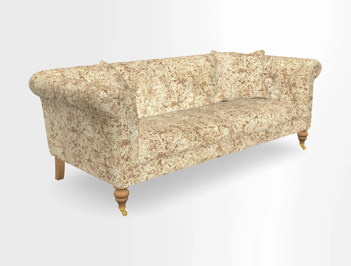 Arncliffe 3 Seater Sofa in Traditional Vintage Velvet Olive