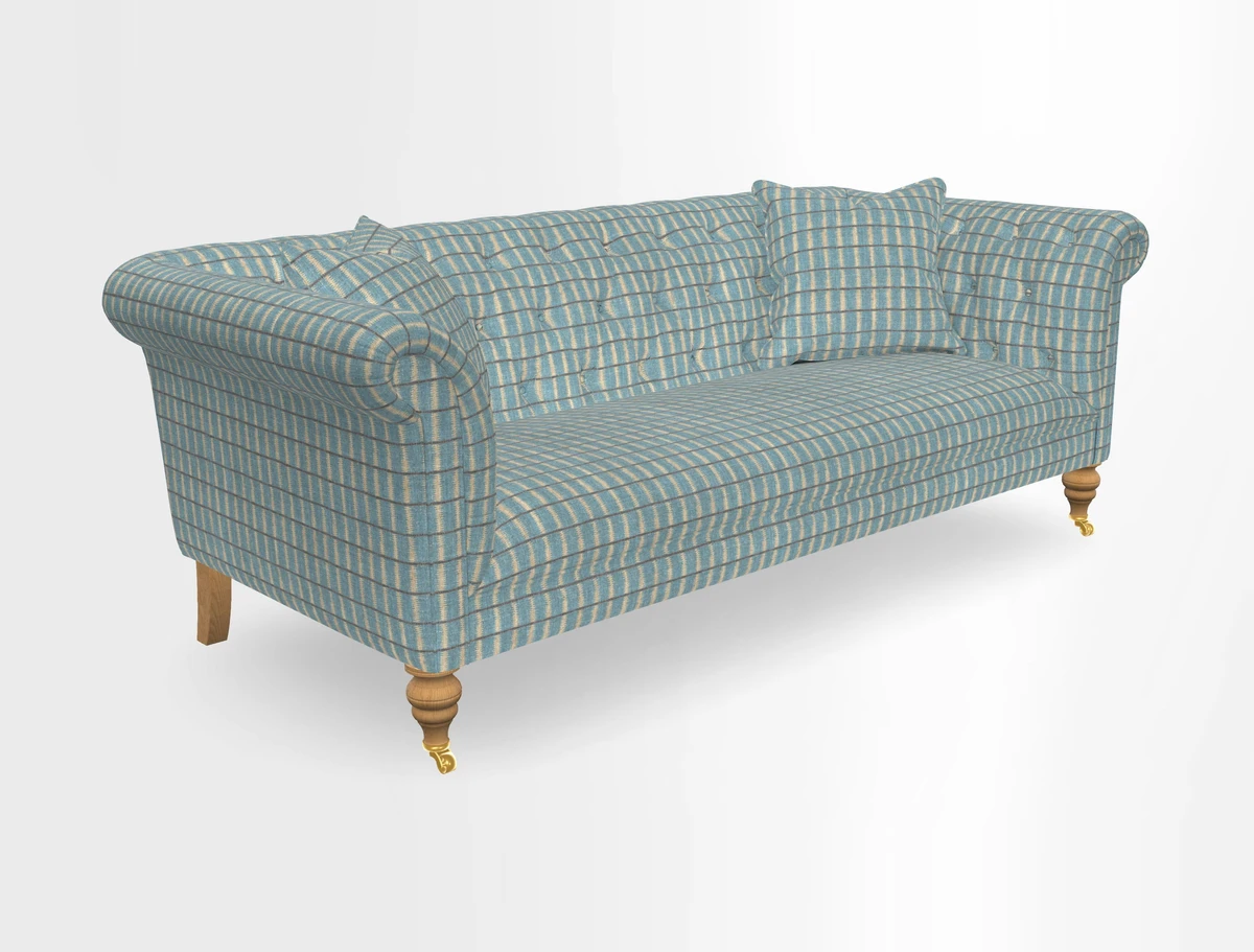 Arncliffe 3 Seater Sofa in Traditional Vintage Velvet Olive