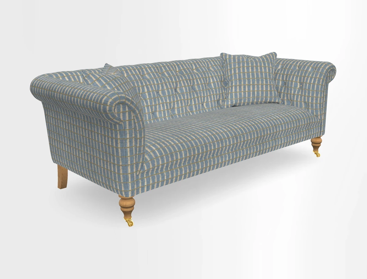 Arncliffe 3 Seater Sofa in Traditional Vintage Velvet Olive