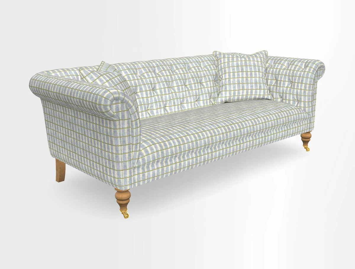 Arncliffe 3 Seater Sofa in Traditional Vintage Velvet Olive